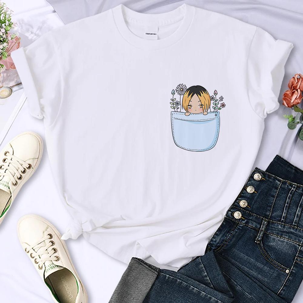 Japanese Anime Haikyuu T-shirt Women Top Harajuku Japan Style T Shirt Unisex Summer Clothes Y2k Short Sleeve Women's T-shirts