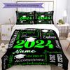 Graduate Customize Your Name Bedding Set Breathable Duvet Cover With Pillowcases Decorative Bed Linen For Bedroom Home Decoration Birthday Gift