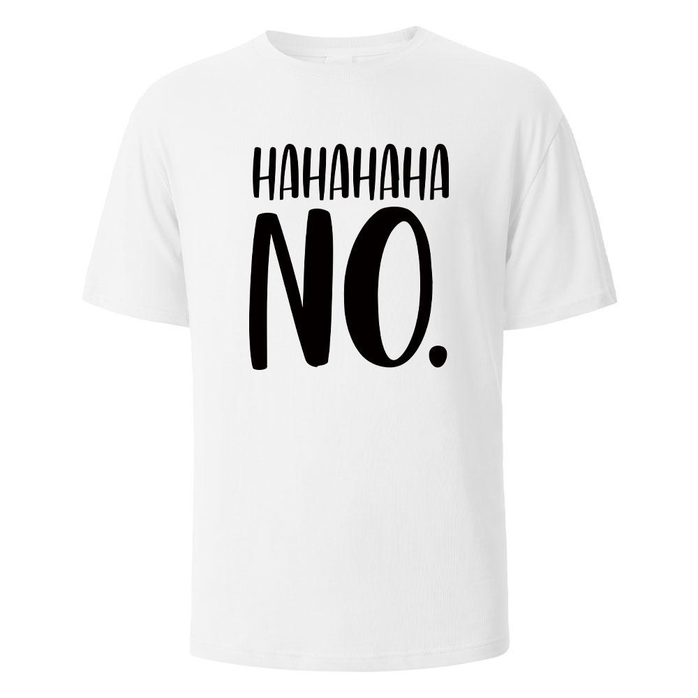 Hahaha No Print T-Shirt Summer Tees For Men Women 100% Cotton O-neck Tee Oversize Casual Short Sleeved Tshirts Oversized Tops