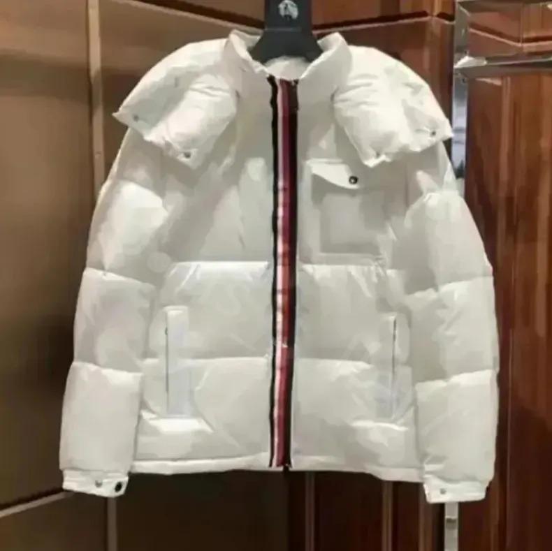 In-Stock Winter Unisex Bright Surface Thickened Warm Down Hooded Jacket
