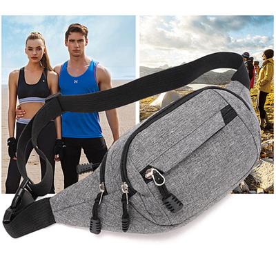 Men's Solid Color Simple Sports Chest Bag, Waist Bag, Multi-functional Sports Outdoor Leisure Shoulder Messenger Bag.