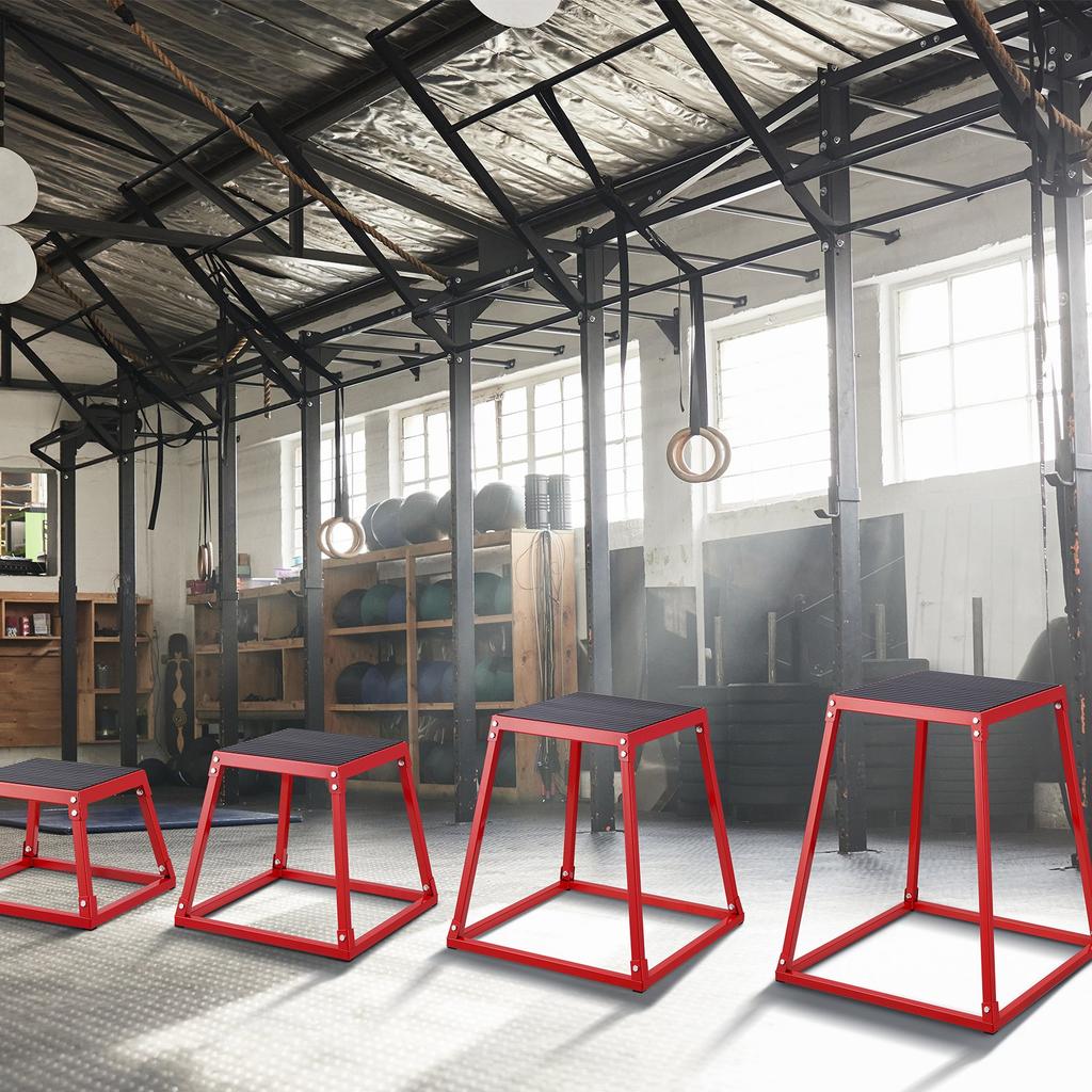 VEVOR Plyometric Jump Boxes, 12/18/24/30 Inch Plyo Box, Platform and Jumping Agility Box