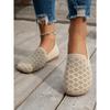 Scarpe Comode Traspiranti a Maglia Lavorata a Maglia con Punta Tonda Piatte Slip-on