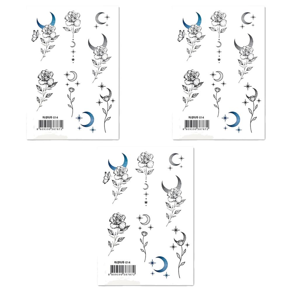 Facet Tattoo Sticker 16-Piece Set Facet Tattoo 014 3-Set, 3 Sets