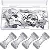 Tondiamo 50 Pieces Elastic Bandage Clips Only Bandages Wrap Clips Metal Aluminum Swathe Fasteners P with Plastic Storage Box Replaceable Wrap
