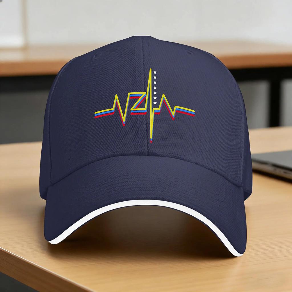 Summer Casual Baseball Cap Venezuelas VZLA Heart Flag Kpop Rock Trucker Hat For UnisexTeens Breathable  Vintage Baseball Caps