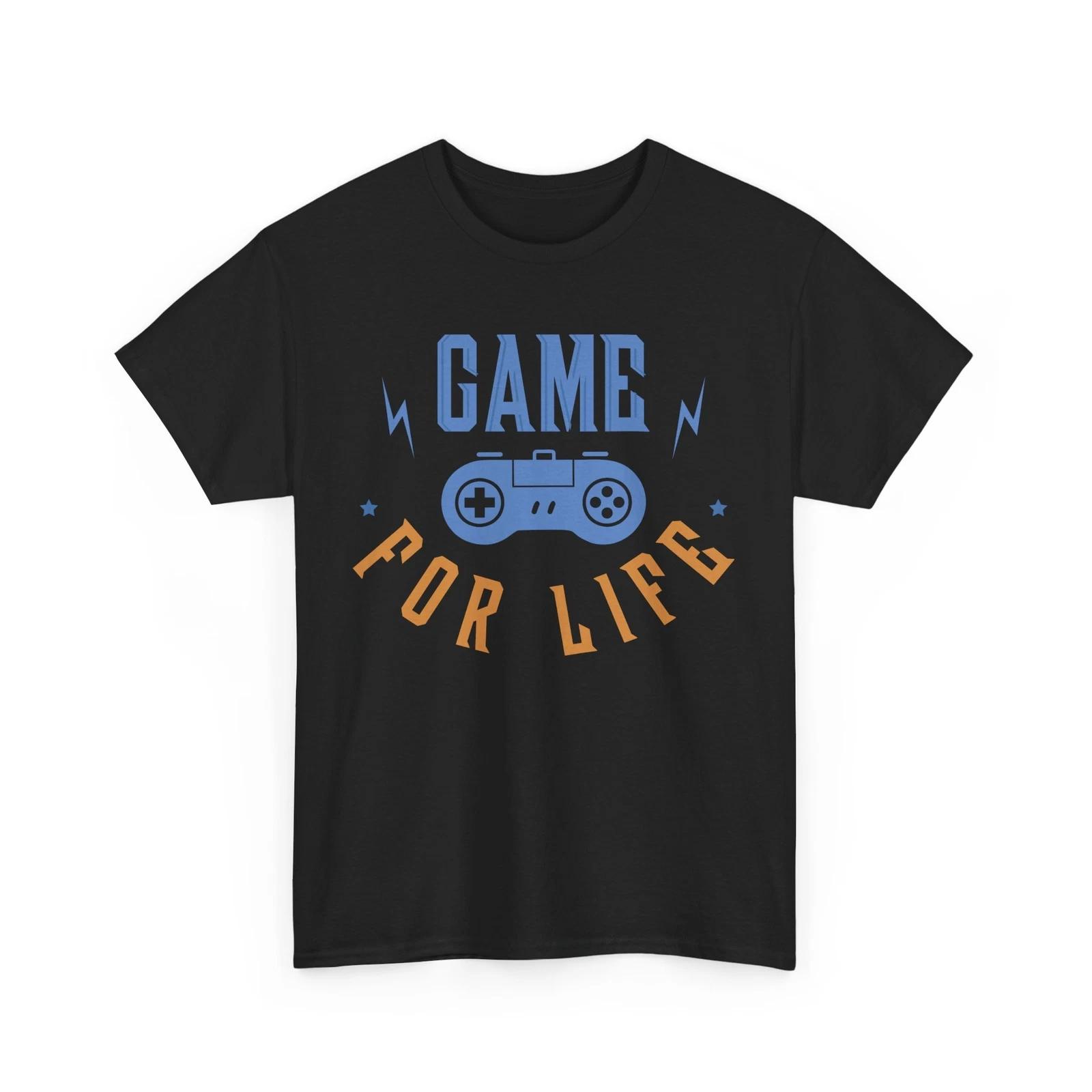 Game for life T-Shirt | Retro Video Game Tee | Gaming Graphic Shirt 4XL