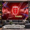 Wall Hanging Tapestry Custom NameHull KR Pattern Personalized Printed Fabric Wall Decor