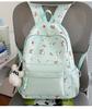 Schoolbag Cream Light Yellow Full Print Cartoon Bear Backpack Healing Department Vitality Girl Campus Student Party Class Backpack