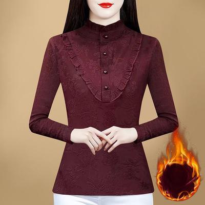 Neuer Stil und modisch und vielseitig Winter Halshoher Kragen Schwarz Ohr Pullover Plus Samt Verdickt Langärmeliges Basic-Shirt