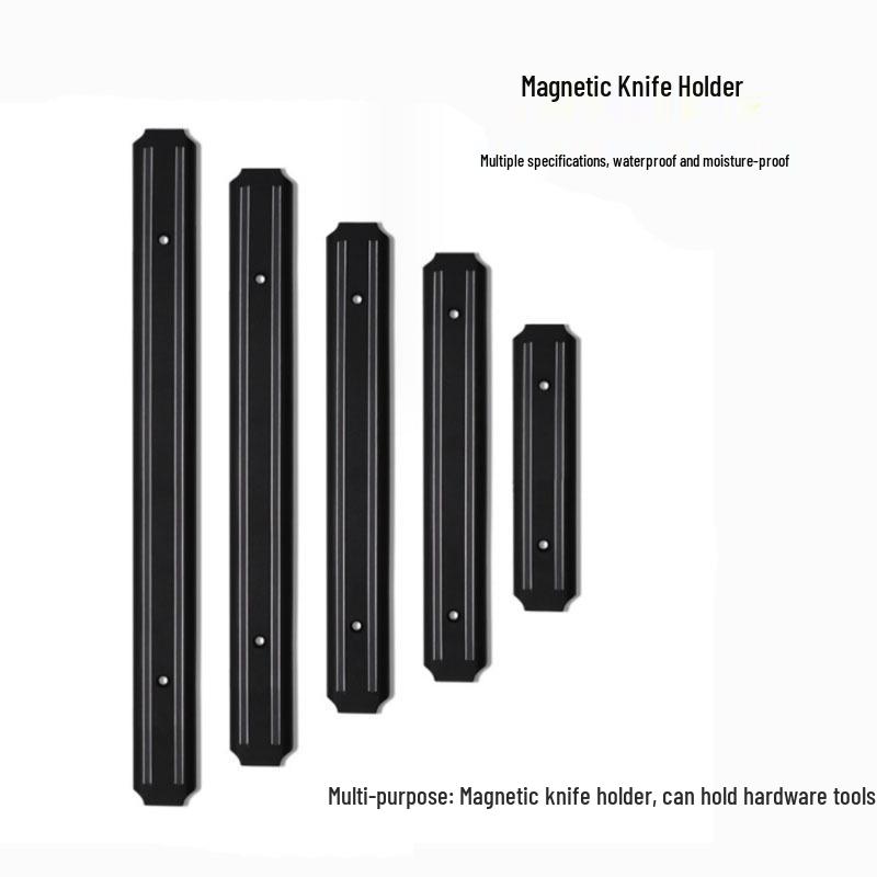 Wall-Mounted Magnetic Knife Holder and Kitchen Storage Rack