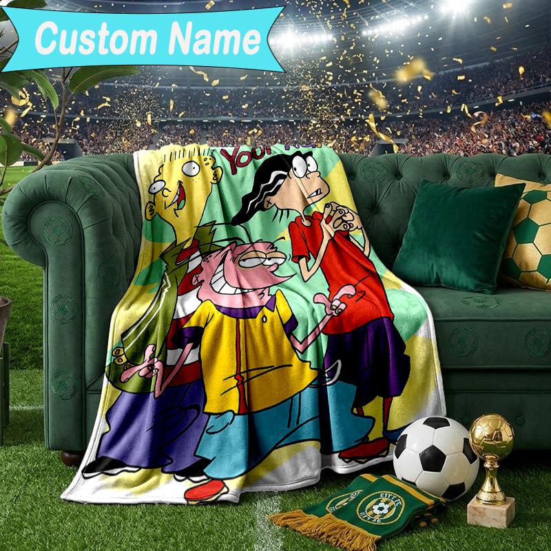 Custom Name Blanket Edd Eddy Adventure Blanket Bedding Blanket for Travel, Camping, Living Rooms, Offices, Sofas, Fan Christmas Gift