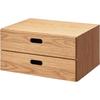 Stacking 37cm X 28cm X Half 2 Oak 12381204 (Muji Ryohin) Chest, (W) (D) 18.5cm (H), Size, Drawers, Veneer,