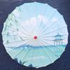84cm Vintage Chinese Umbrella Silk Cloth Japan Cherry Blossoms Umbrella Home Hotel Ceiling Decor Anime Festival Umbrella Props