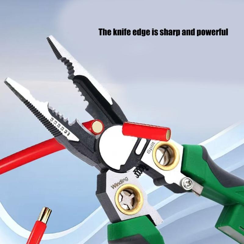 Delicate Electrical Pliers for Safe Wires Stripping Twisting Cutting and Live Wires Detection 12V 250V Alarms