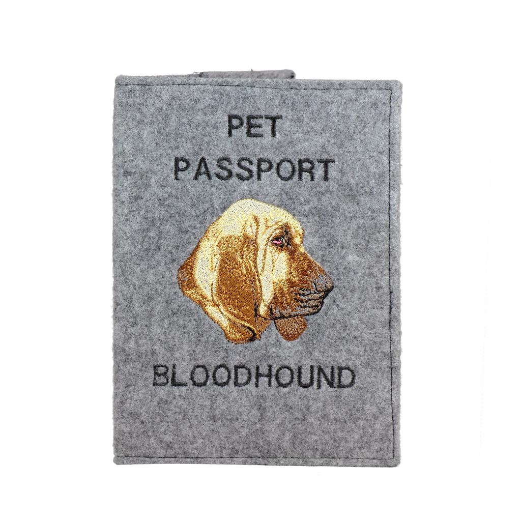 Bloodhound, St. Hubert Hound, Sleuth-hound - Dog passport case, document case, gift for the traveller from the Art-Dog brand