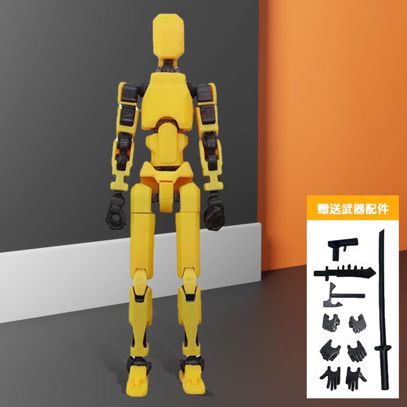Dritte Generation 3D-Druck-Dummy-Figur Glück 13 Puppe Farbserie Mehrfach bewegliche Gelenkpuppe DIY Handgefertigt