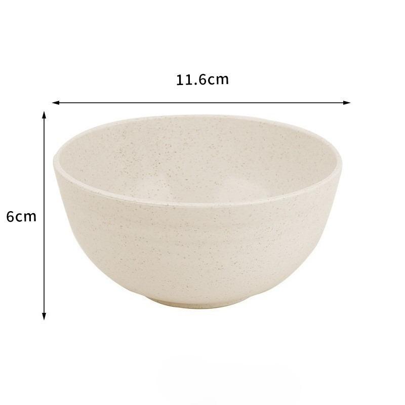 Wheat Straw Bowl, Household Anti-slip and Durable Rice Bowl, Student Dormitory Instant Noodle Bowl, Plastic Soup Bowl