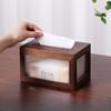 Shell Solid Wood Tissue Box Living Room Desktop Tissue Boxes Dining Room Napkin Storage Case Retro Home Decoration Ornaments