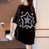 Women Summer Plus Size Star Pattern Print T-shirts Casual Loose Short-sleeved Top Oversized Tshirts
