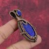 Faceted Blue Sapphire Pendant Copper Wire Wrapped Pendant Gemstone Pendant Wonderful Copper Jewelry Handmade Designer Pendant Wedding Gifts