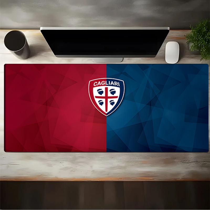 Cagliari Football Club Crest Mouse Pad, Gaming Mouse Pad, Keyboard Pad, Desk Decor for Computer Notebook Fan Gift Birthday Gift