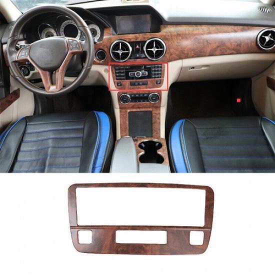 Console Volume Button Control Frame Trim For Benz GLK 2013-2015 Peach Wood Grain