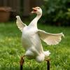 Yard Art Realistic Acrylic Animal Stake, 2D Flat Chicken Goose Bird Weather-resistant Garden Stake Bunny Sign for Pathway, Patio, Lawn Outdoor