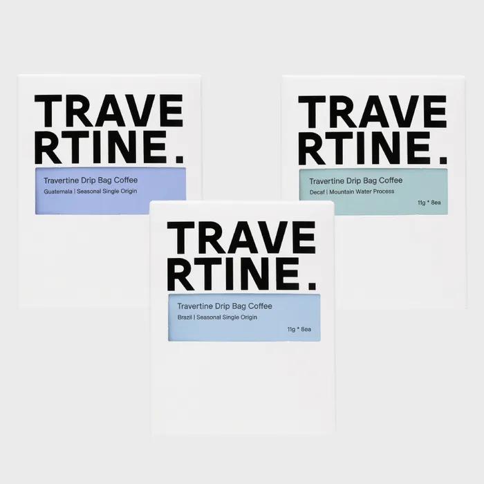 Travertine drip bag 3 types (Brazil, Guatemala, Decaffeinated)