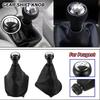 Hochwertiger 5-Gang-Schaltknauf für Peugeot 207 307 406 Citroen C3 C4 C5 Schalthebel Stock Manschette Auto Zubehör