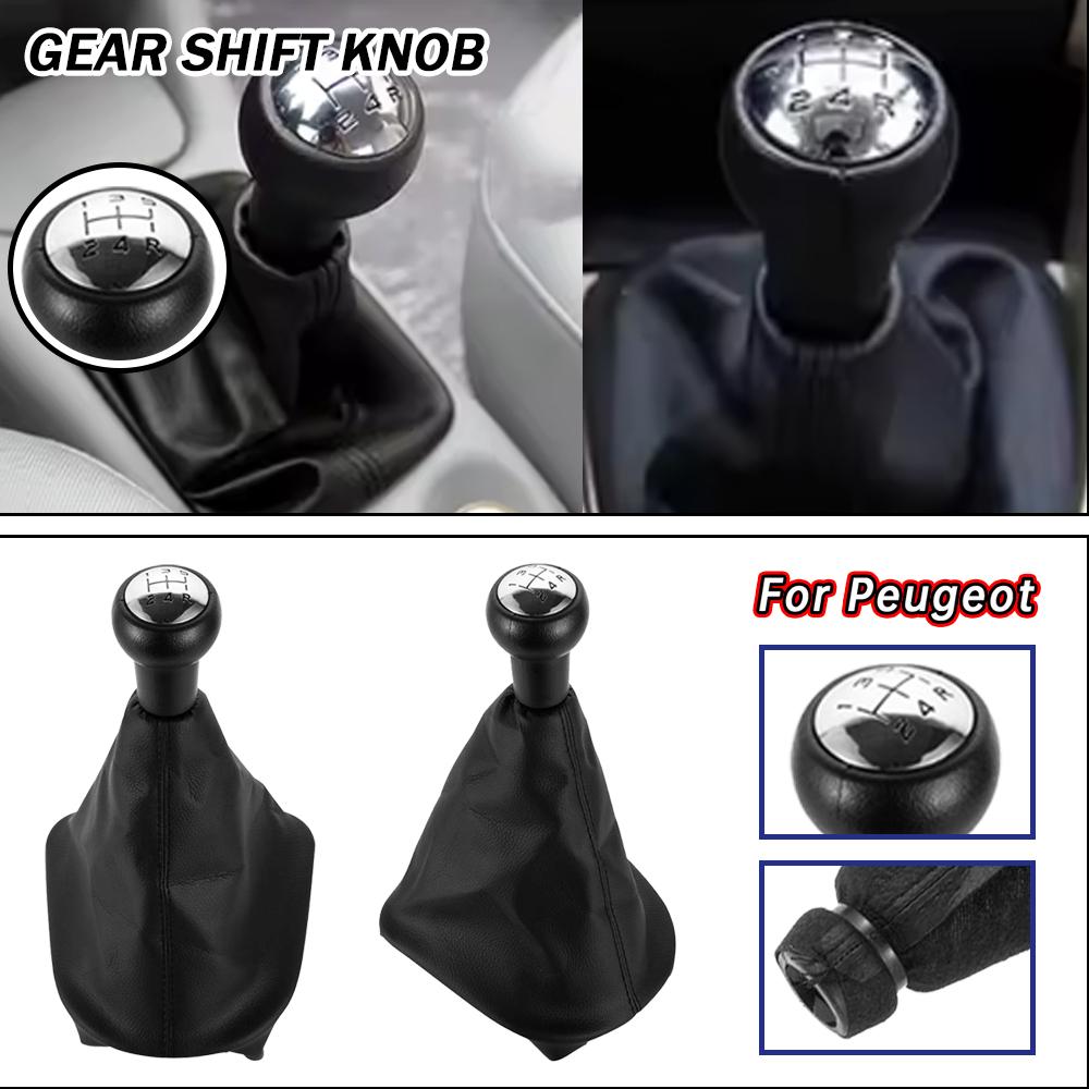 Hochwertiger 5-Gang-Schaltknauf für Peugeot 207 307 406 Citroen C3 C4 C5 Schalthebel Stock Manschette Auto Zubehör