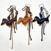 Creative Cartoon Dachshund Leather Keychain Pendant - Miu Style Rope Bag Charm
