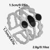Different Style Silver Color Ring Black Oil Drop Open Adjustable Stainless Steel Rings For Women Men Accessories Enamel Jewelry