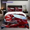 3pc Ultraman cartoon print unbleached bed sheet set(1*Duvet Cover + 2*Pillowcase, Without Core), for bedroom bedding decoration