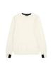 IKALOOK Sleeve-Point Wool Mix Round Neck Knit Sweater Nit124