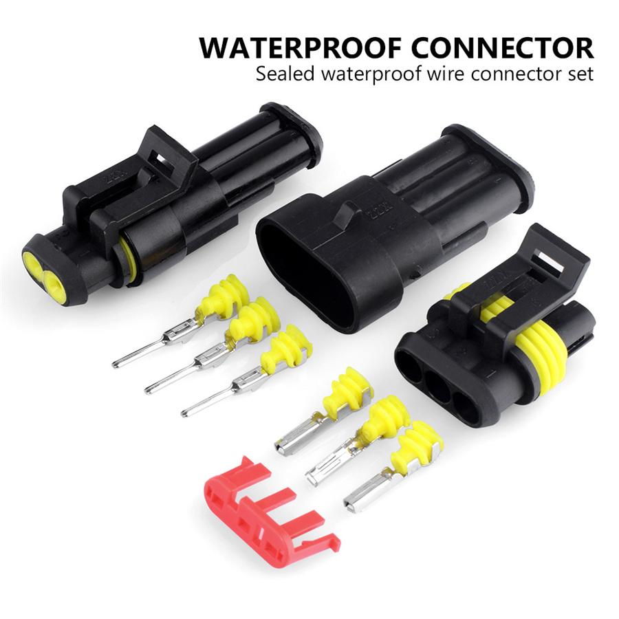 708Pcs 43set 1-6 Pin Way Car Sealed IP68 Waterproof Electrical Wire Connector Plug Kit 12A For Cars Motorbikes Trucks Boats Auto