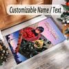 Tappeto in Cristallo di Velluto Personalizzato con Nome e Testo, Tappeto Antiscivolo Miraculous Ladybug per Decorazione Domestica