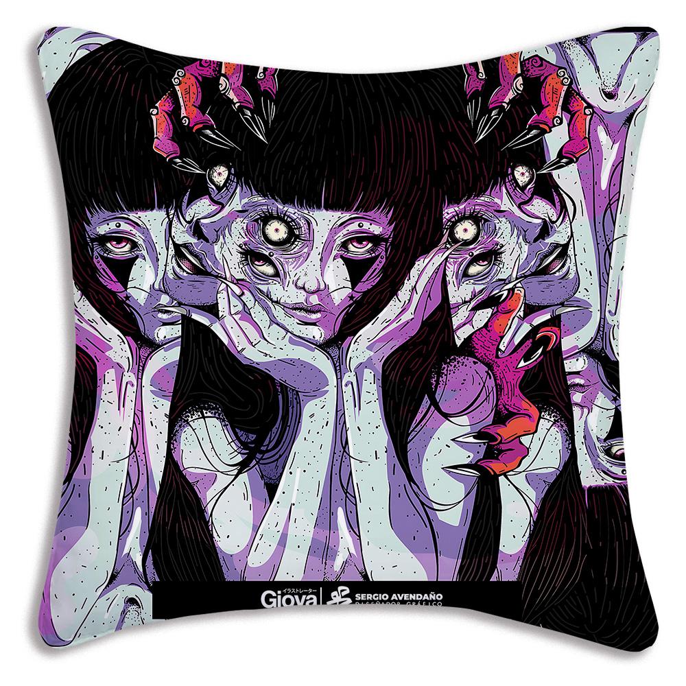 Classic manga For T-Tomie Pillow Covers Cartoon Sofa Decorative Home Double-sided Printing Short Plush Cute Cushion Cover