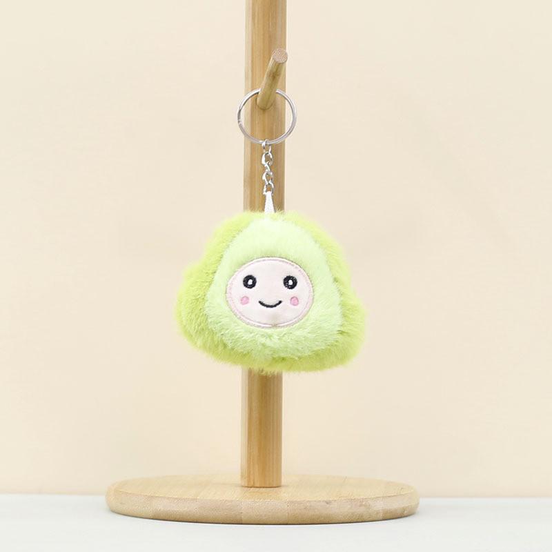 Adorable Smiling Avocado Plush Doll Keychain Cute Backpack Charm Soft Toy