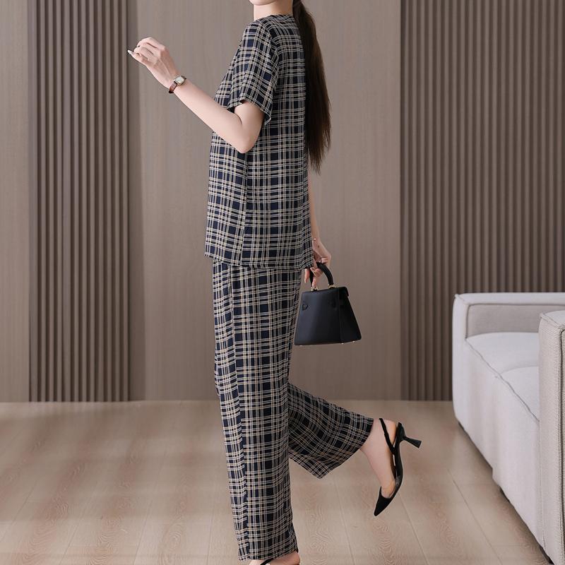Summer Women's Two Pieces Set Plus Size Elegant Pant Sets Casual Ladies Clothes
