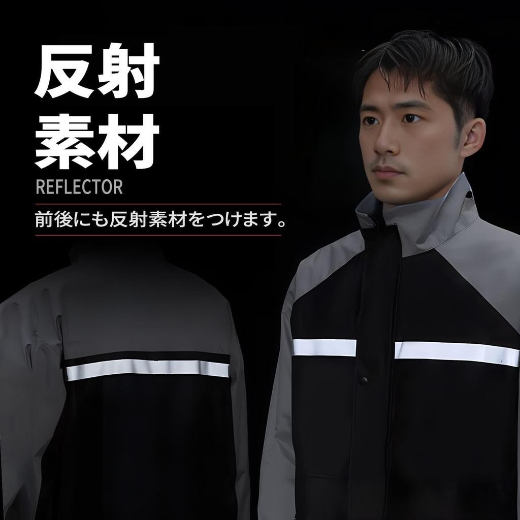 Rain Suit for Women and Rainwear Top and Bottom Set Safety Reflective Breathable Golf Motorcycle Rain Outdoor Rain Rainy Season Unisex [Sanwaame] Men,