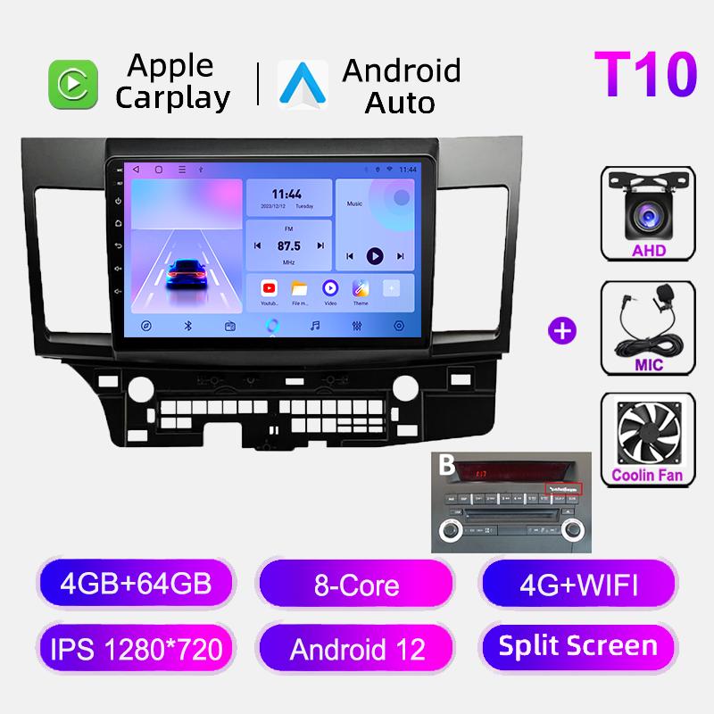 Radio auto WIFI 4G Pentru Mitsubishi Lancer 2008-2015 IPS Player Multimedia Video Android Auto Stereo Navigație GPS Autoradio
