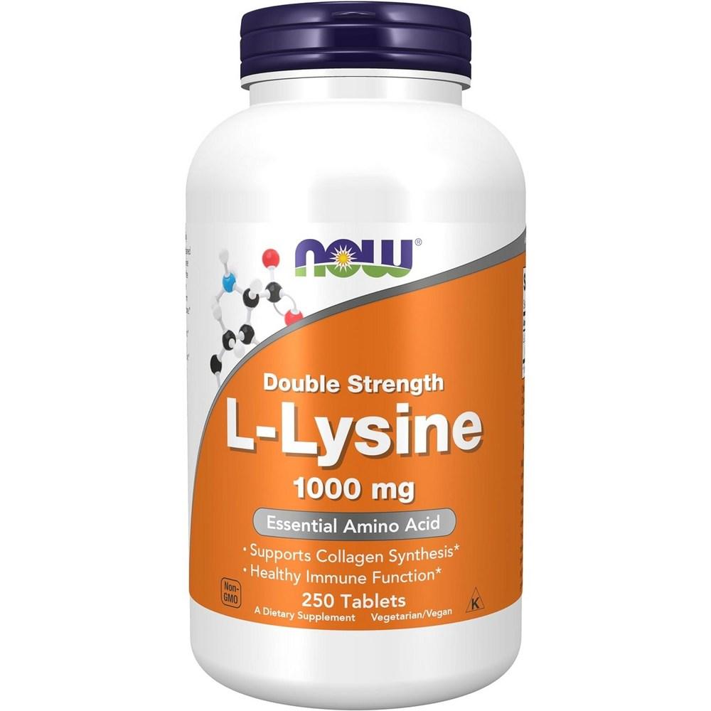 Now Foods L-Lysine 1000mg Tablets 250 Tablets 1 pcs