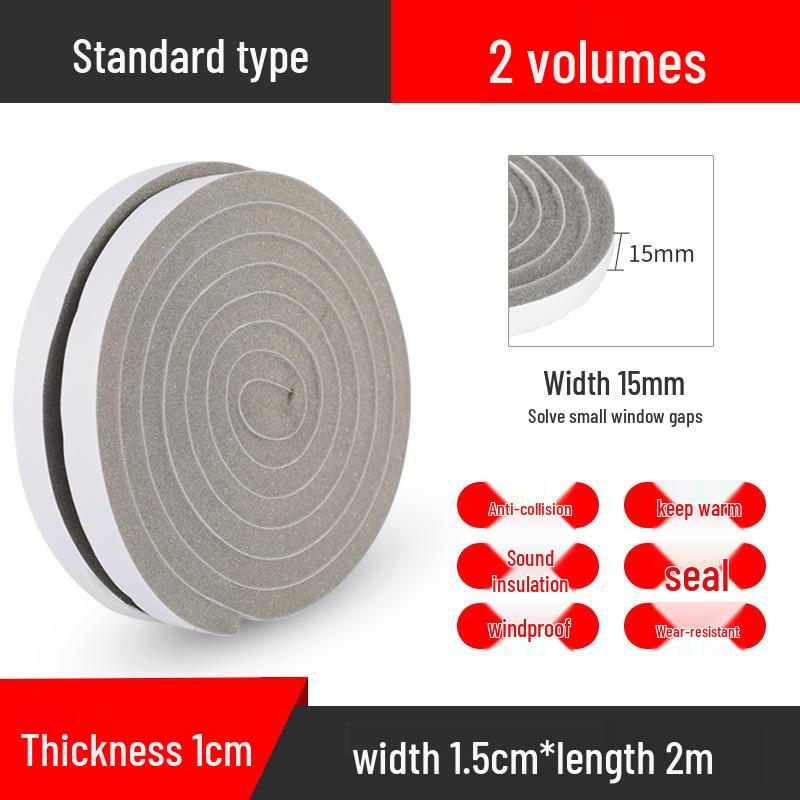 Sponge Windproof Door and Window Sealing Strip - Dustproof, Soundproof, Anti-Collision Rubber for Home Use