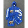 Vintage Zip Loose Hooded Sweatshirt Streetwear Teens