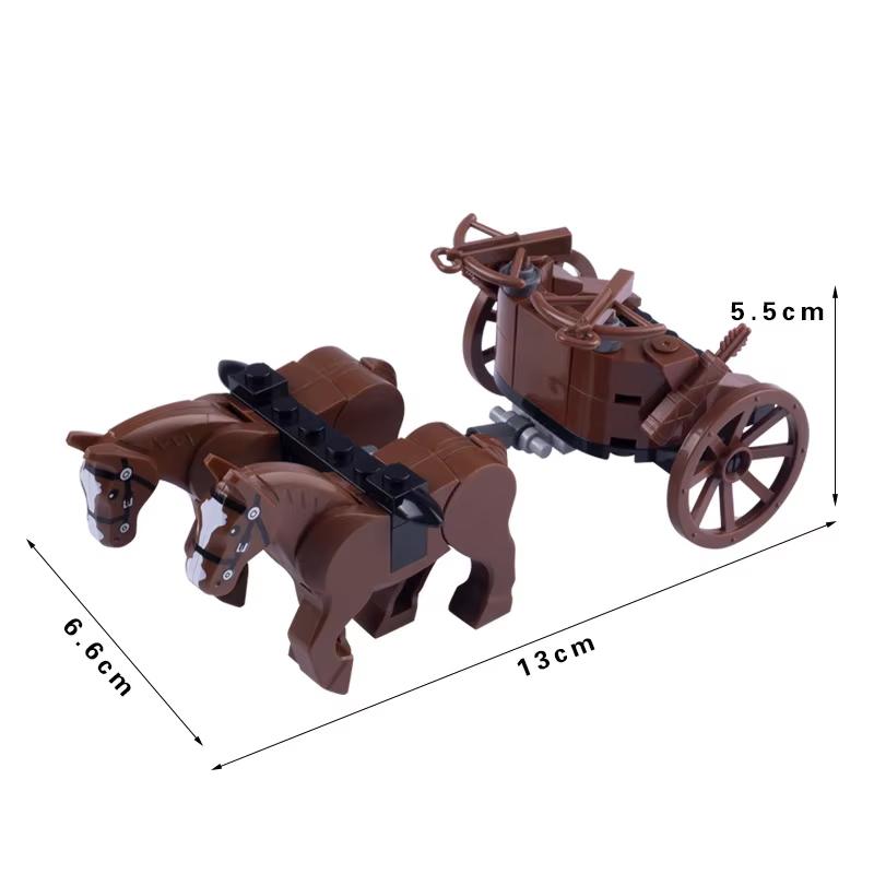 MOC Medieval Scene Building Blocks Military Camp Viking Warrior Soldiers Tent Outpost Pirate Ship Stable Castle Wall Bricks Toy