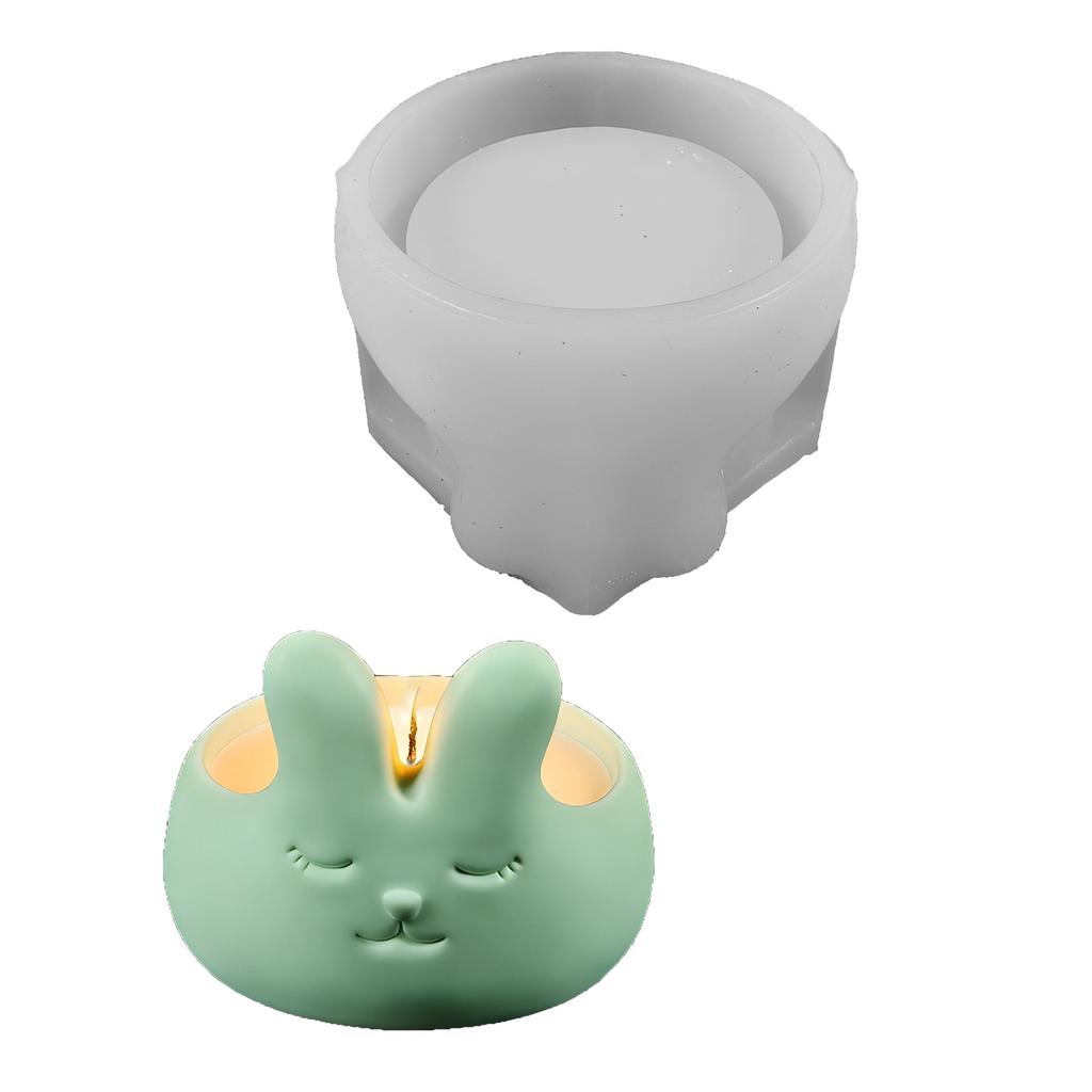 Silicone Rabbits Mould Nonstick Surfaces Easy Demolding For Candle Soap Making Holiday Projects
