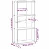 VidaXL 3-Tier Bookcase Artisan Oak 60x30x120 Cm, Shelf, Bookshelf, Storage Shelf 860273