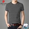 Pierre Cardin Men's Striped Round Neck Short Sleeve T-shirt