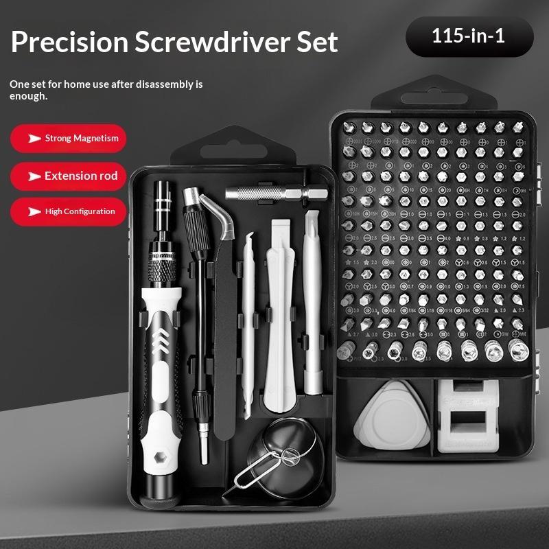 115 In 1 Precision Screwdriver Set With Magnetic Bits Anti Slip Handle For Phone Laptop Small Electronics Repair